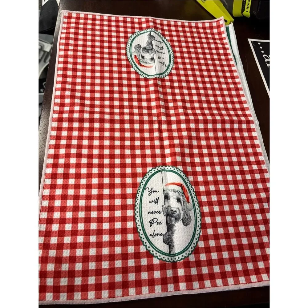 Set of 2 Goldendoodle dish towels